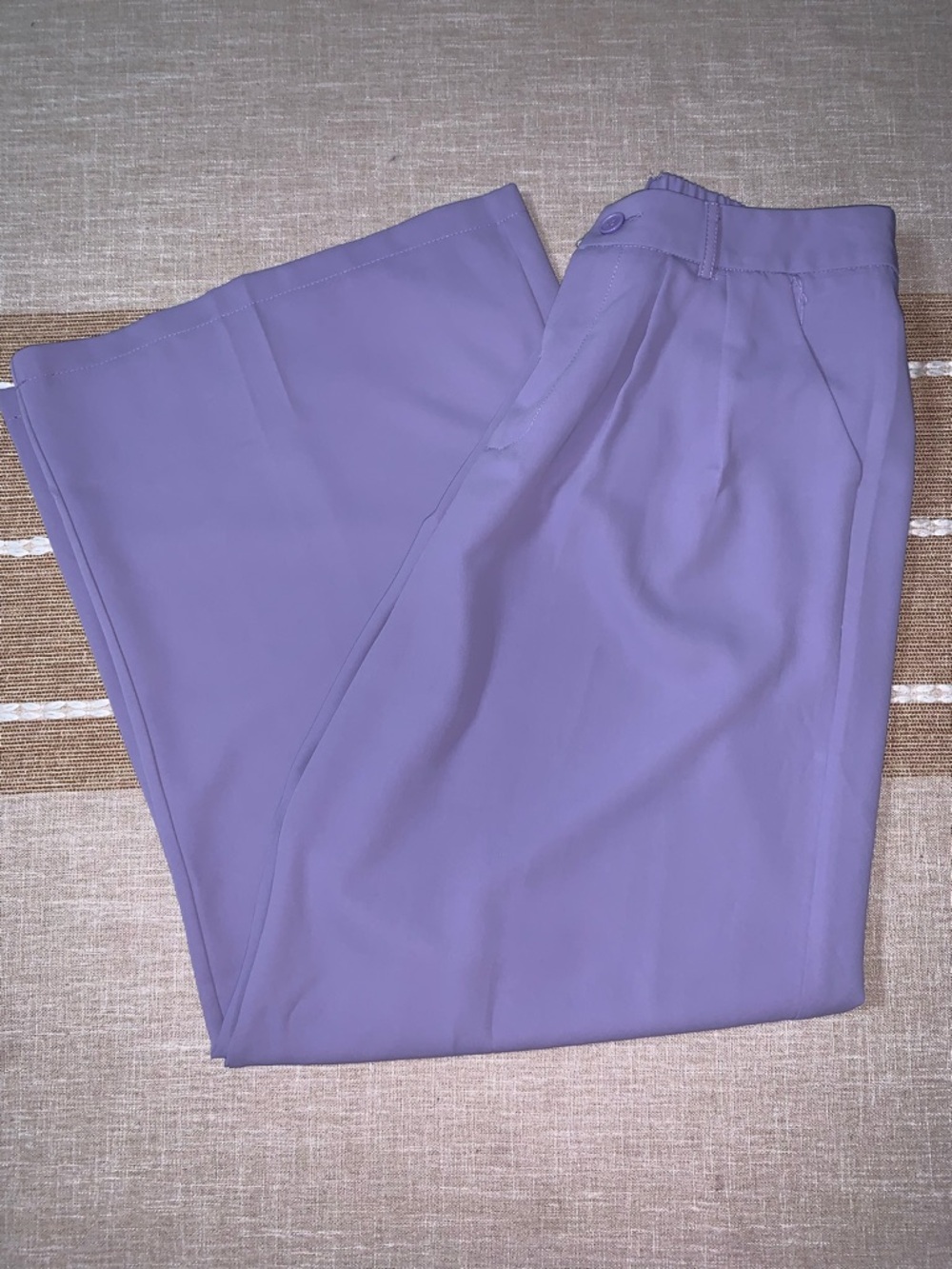 Lavender Wide-Leg Trousers